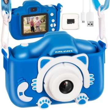 Aparat dla Dzieci Cyfrowy Kamera Fotograficzny + Karta 32gb Full HD Kotek