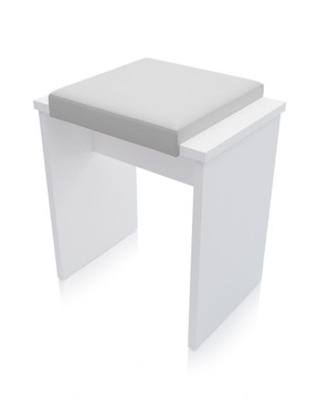 TABORET SIMPLE STOŁEK SIEDZISKO DO TOALETKI BIAŁE