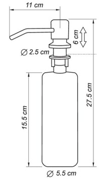ДОЗАТОР ЖИДКОГО МЫЛА МАТОВЫЙ ЧЕРНЫЙ МАКОВИНА