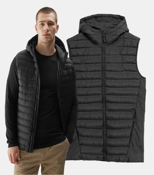 4F МУЖСКОЙ РУКАВ С КАПЮШОНОМ, ЖИЛЕТ НА ПУХЕ