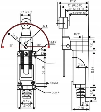 КОНЦЕВОЙ ВЫКЛЮЧАТЕЛЬ ПОЛЬСКИЙ КОНЦЕВОЙ ВЫКЛЮЧАТЕЛЬ С РОЛИКОМ WK-08