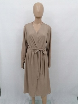 BOOHOO SUKIENKA BRĄZOWA KLASYCZNA MIDI 46 3XL 1AAA