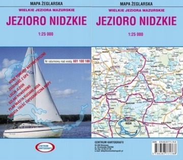 JEZIORO NIDZKIE MAZURY MAPA ŻEGLARSKA LAM