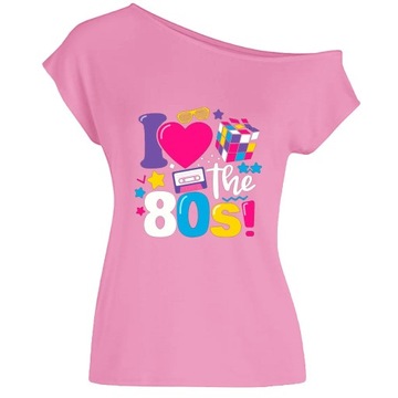 ФУТБОЛКА I LOVE 80'S DISCO черная I LOVE54_6
