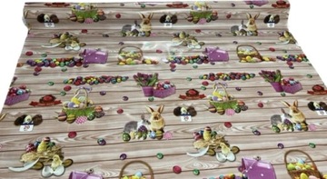 ПАСХАЛЬНАЯ Клеенка ЗАЯЦ СКАТЕРЬ 140 ПАСХАЛЬНОЕ ЯЙЦО СТОЛ