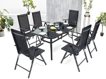 КОМПЛЕКТ САДОВОЙ МЕБЕЛИ СТОЛ 6+1 ДЛЯ ТЕРРАСЫ, БАЛКОНА