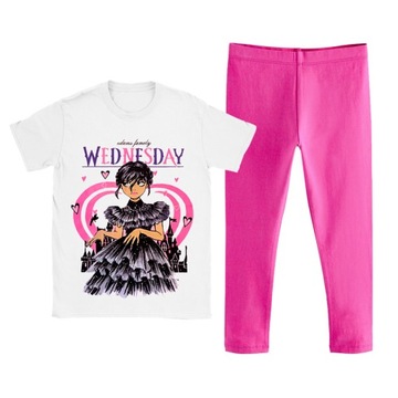 KOMPLET T-SHIRT I LEGGINSY DZIECIĘCE WEDNESDAY 152