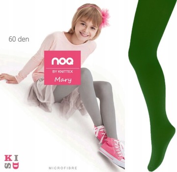 rajstopy dziewczęce z mikrofibry VERDE zielone 60 den knittex MARY 104-110
