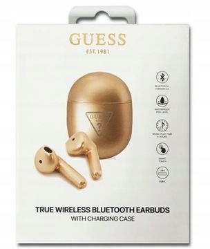 Guess słuchawki Bluetooth GUTWST82TRD TWS Gold