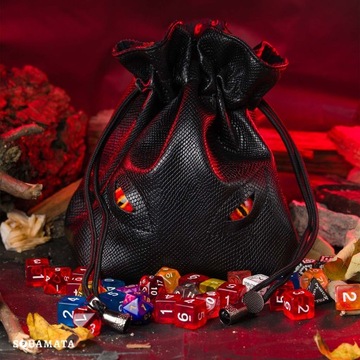 Сумка Black Dragon из эко-кожи с подкладкой Чехол DND D&D RPG dice