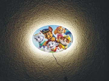 Настенный светильник PAW PATROL, пульт дистанционного управления, опционально