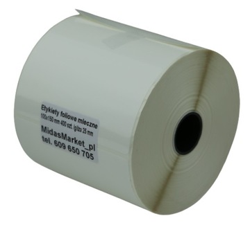 ETYKIETY FOLIOWE BIAŁE 100x150 /400 MidasMarket_pl