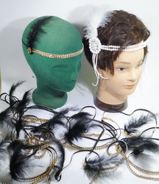 Opaski lata 20 Piórko Wieczór Panieński Bal Opaska