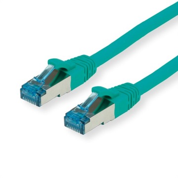 Kabel sieciowy LAN S/FTP Cat.6A RJ45 zielony 5m