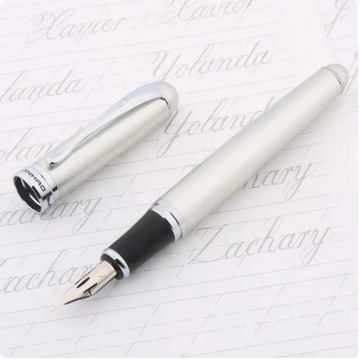 Элегантная ручка Jinhao — Гибкое перо — Черный глянец