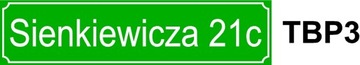 Podłużna Tabliczka Adresowa Nazwa Ulicy Metalowa