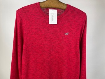 Bluzka męska long sleeve czerwony melanż HOLLISTER r. S