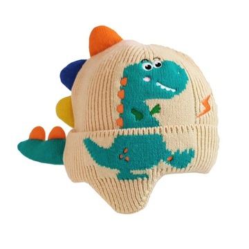 Śliczna czapka z uszami dinozaura Wiatroszcze