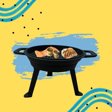 ЧУГУННАЯ ЧУГУНКА С ЖАРОЧКОЙ, Венгерская охотничья кастрюля, 4л, для КАМИНА-ГРИЛЬ