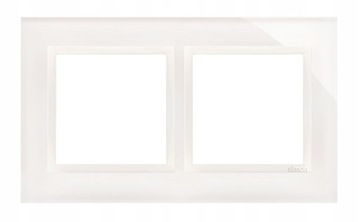 RAMKA PODWÓJNA BIAŁA PERŁA SIMON 54 NATURE SZKŁO