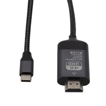 КАБЕЛЬНЫЙ АДАПТЕР КАБЕЛЬНЫЙ АДАПТЕР USB-C 3.1 TYPE C НА HDMI 4K MHL ТВ 200 см
