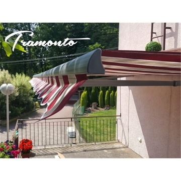 Террасная маркиза АНТРАЦИТ 350х300 Бордовый-Бежевый PREM