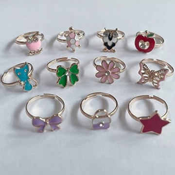 КОЛЬЦА для девочек Комплект УКРАШЕНИЙ 36 шт.