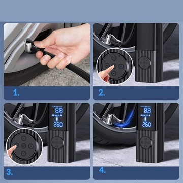 Электрический насос для шин, портативный автомобильный велосипедный компрессор со светодиодной подсветкой