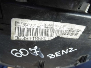 PEUGEOT 607 BENZÍN PŘÍSTROJOVÁ DESKA BUDÍKY 9639118680