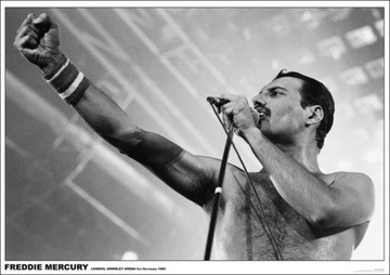Queen Freddie Mercury Wembley 1984 - plakat