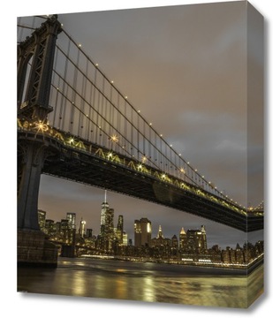 Obraz 40x50cm Most Manhattan i panorama Nowego Jor