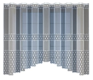 Firanka biała krótka żakardowa podkrój 160x300cm