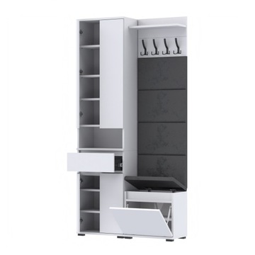 Garderoba 100x30cm Supra50 VB50 4 Panele WP50 D1N1 BIAŁY