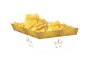 Pudełka na chipsy łakocie Jednorożec Unicorn 4szt