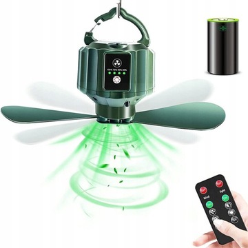 WENTYLATOR KEMPINGOWY WENTYLATOR NAMIOTÓW USB 2W1 GROWBOX CEILING FANS