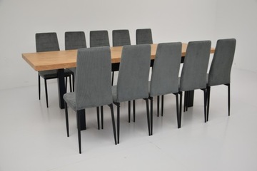 НАБОР из 10 модных стульев БОЛЬШОЙ стол 2,5 м для ГОСТИНОЙ