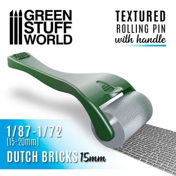 Green Stuff Rolling Pin Handle Dutch Bricks 15mm