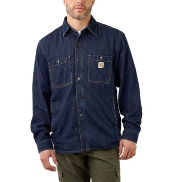 Ocieplana Koszula Carhartt Relaxed Fit Denim Fleece Lined Shirt Jac S