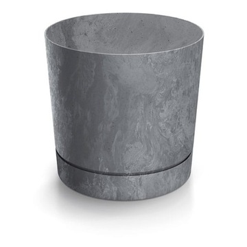 Doniczka TUBO P BETON EFFECT - Efekt betonu - merango, Średnica: 195 [mm]