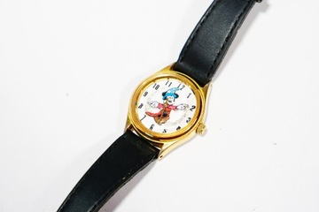 Zegarek Damski Gold-tone Mickey Mouse Disney Time Works 1990'