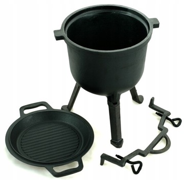 ЧУГУННЫЙ КАУЛДЕЛЬ 11Л ВЕНГРИЯ ОХОТНИЧЬЯ КОРЗИНКА для жаркого, КАМИН-ГРИЛЬ