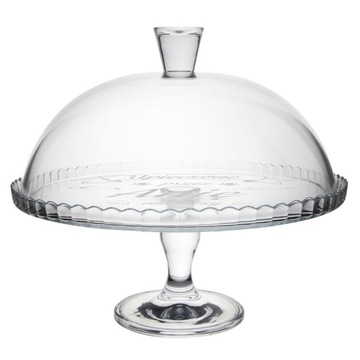 ТАРЕЛКА ДЛЯ ТОРТА С ГРАВИРОВКОЙ, СТЕКЛО С ГРАВИРОВКОЙ