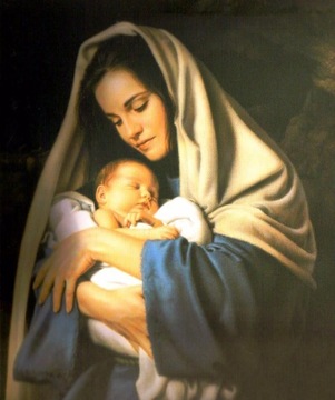 OBRAZ NA PŁÓTNIE MATKA BOSKA MARIA MARYJA 50x70