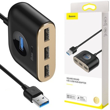 BASEUS HUB PRZEJŚCIÓWKA ROZDZIELACZ 3x USB 2.0/USB 3.0 KABEL PRZEWÓD USB 1m