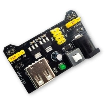 Модуль MB102 для питания макетов 5В 3,3В 2,1х5,5мм USB разъем