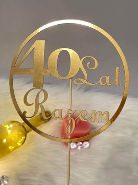 Topper 40 LAT ŚLUBU / GODY / ROCZNICA RUBINOWA