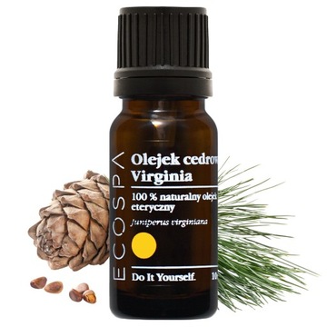 NATURALNY OLEJEK ETERYCZNY CEDROWY VIRGINIA 10 ML AROMATERAPIA ECOSPA