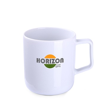 KUBKI REKLAMOWE Z NADRUKIEM Z LOGO - porcelanowy kubek Horizon 350ml 24SZT