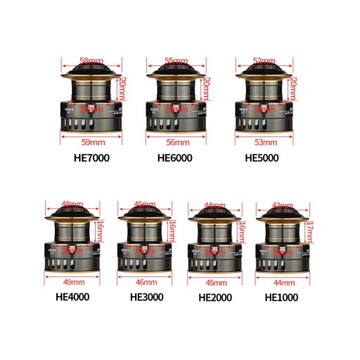 Kołowrotek Metalowa szpula Akcesoria Max Drag 18kg Gładka na 1000