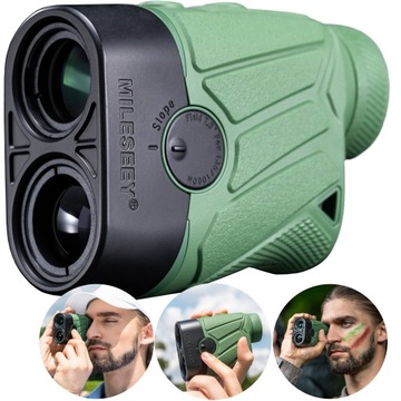 DALMIERZ LASEROWY MYŚLIWSKI LORNETKA LUNETA GOLFOWA TRYBY 6xZOOM 1000m ETUI